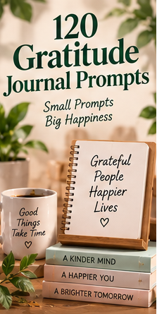120 Gratitude Journal Prompts digital product cover