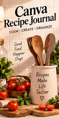 Canva Recipe Journal digital product cover