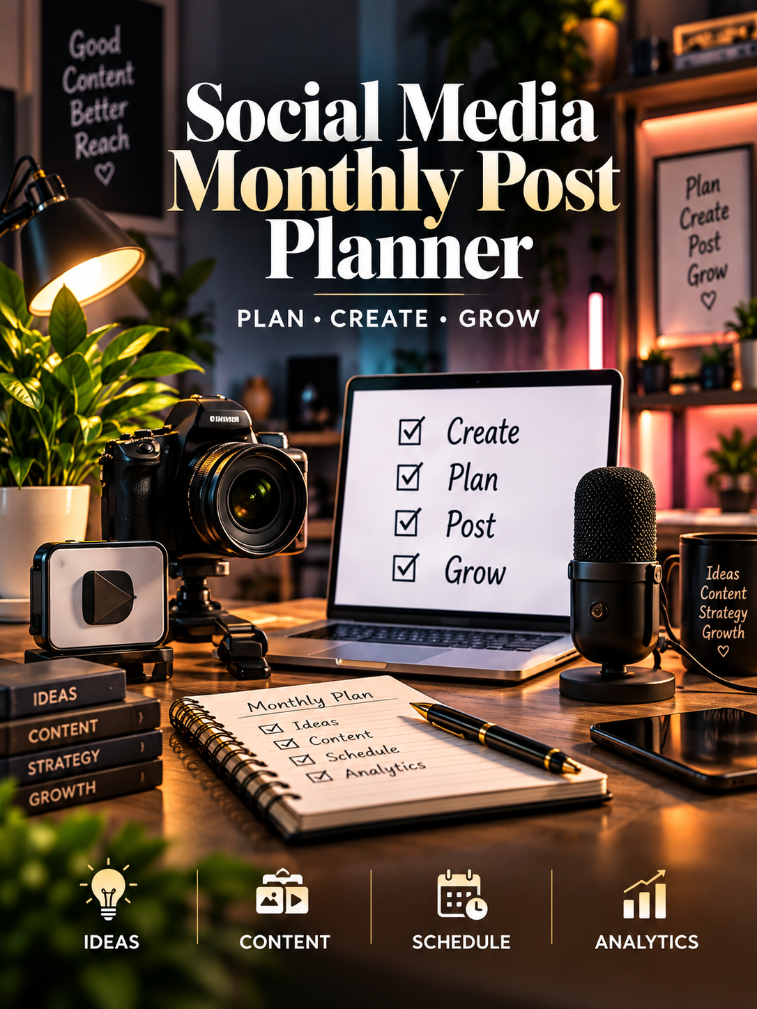 Social Media Monthly Post Planner